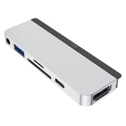 iPad Pro/Air/mini 6用USB-Cハブ HDMI USB-C USB-A SD/MicroSD 3.5mmオーディオ HD319B-SIL-GL-50
