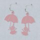 CRU090031 [ピアス リトルミイと傘 ライトピンク]