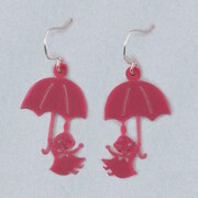 CRU090033 [ピアス リトルミイと傘 ラズベリー]