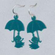 CRU090035 [ピアス リトルミイと傘 ペトロール]