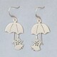CRU090039 [ピアス リトルミイと傘 ホワイト]