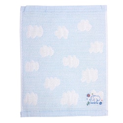 ハンドタオル 25×30cm エレファントインファントメレンゲガーゼ ガーゼタオル ハンカチ ウォッシュタオル タオル ガーゼ 手ぬぐい ブルー