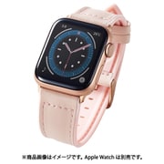 AW-41BDLHVPN [アップルウォッチ バンド Apple Watch SE （第2世代/第1世代）/Series 10/9/8/7/6/5/4/3/2/1 [42 41 40 38mm] ヴィーガンレザー ベルト ビジネス 金具ゴールド ピンク]