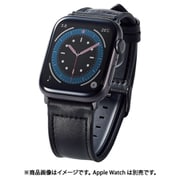 AW-45BDLHVBK [アップルウォッチ バンド Apple Watch Ultra 2/SE 第2世代/Series 10/9/8/7/6/5/4/3/2/1 [49 46 45 44 42mm] ヴィーガンレザー ベルト ビジネス 金具ブラック ブラック]