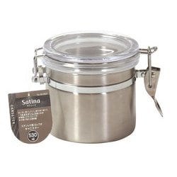 サティーナ ステンレス製ロック式キャニスター 530ml HB-6531