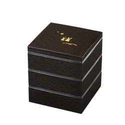 お弁当箱 5.0三段重 地紋うさぎ シール蓋付 2500ml