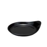 小皿 12cm クリーンコート加工 しずく型 食器 山中塗 日本製 黒