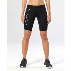 WOMENS PWXコンプレッションショーツ WA4176B Black/Silver Sサイズ [コンディショニングウェア タイツ レディース]