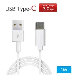 タイプCケーブル 1m 白（ホワイト） ＋ECO UCJ-ETC1M WH