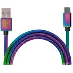 タイプCケーブル 高耐久ステンレス 1.5m MZ（マジョーラ） ＋ECO UCJ-EGK1.5M MZ