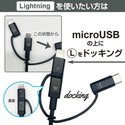 ヨドバシ.com - AIR-J エアージェイ UKJ-ELMC2M BL [3in1 マルチUSB