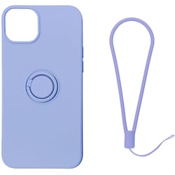 RM-14Sili-PU [iPhone 14用 ケース シリコン リング付き パープル]