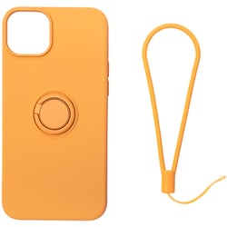 RM-14Sili-OR [iPhone 14用 ケース シリコン リング付き オレンジ]