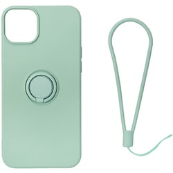 RM-14PLSili-MG [iPhone 14 Plus用 ケース シリコン リング付き ミントグリーン]
