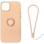 RM-14PLSili-PK [iPhone 14 Plus用 ケース シリコン リング付き ピンク]