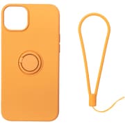 RM-14PLSili-OR [iPhone 14 Plus用 ケース シリコン リング付き オレンジ]