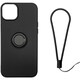 RM-14PLSili-BK [iPhone 14 Plus用 ケース シリコン リング付き ブラック]