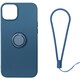 RM-14PLSili-NV [iPhone 14 Plus用 ケース シリコン リング付き ネイビー]