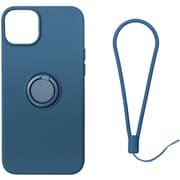 RM-14PLSili-NV [iPhone 14 Plus用 ケース シリコン リング付き ネイビー]