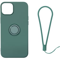 RM-14PLSili-KH [iPhone 14 Plus用 ケース シリコン リング付き カーキ]