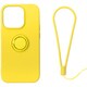 RM-14PRSili-YE [iPhone 14 Pro用 ケース シリコン リング付き イエロー]