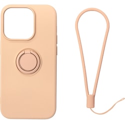 RM-14PRSili-PK [iPhone 14 Pro用 ケース シリコン リング付き ピンク]