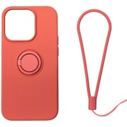 RM-14PRSili-RD [iPhone 14 Pro用 ケース シリコン リング付き レッド]