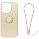 RM-14PRSili-GY [iPhone 14 Pro用 ケース シリコン リング付き グレー]