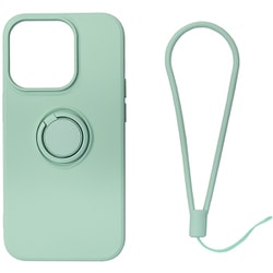 RM-14PMSili-MG [iPhone 14 Pro用 ケース シリコン リング付き ミントグリーン]