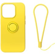 RM-14PMSili-YE [iPhone 14 Pro MAX用 ケース シリコン リング付き イエロー]