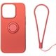RM-14PMSili-RD [iPhone 14 Pro MAX用 ケース シリコン リング付き レッド]