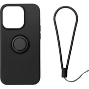RM-14PMSili-BK [iPhone 14 Pro MAX用 ケース シリコン リング付き ブラック]