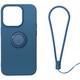 RM-14PMSili-NV [iPhone 14 Pro MAX用 ケース シリコン リング付き ネイビー]