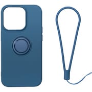 RM-14PMSili-NV [iPhone 14 Pro MAX用 ケース シリコン リング付き ネイビー]