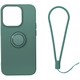 RM-14PMSili-KH [iPhone 14 Pro MAX用 ケース シリコン リング付き カーキ]