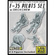 MF-33C 1/72 F-35海兵隊パイロット 3体セット デッキクルー付 [組立式プラスチックモデル]