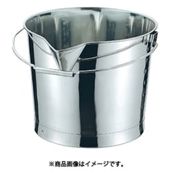 CL18-8 口付バケツ プレス15L目盛付共柄取手 070569002