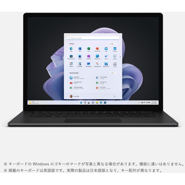 RFB-00045 [ノートパソコン/Surface Laptop 5（サーフェス ラップトップ 5）/15.0型/Core i7/メモリ 8GB/SSD 512GB/Windows 11 Home/Office Home and Business 2021/ブラック]