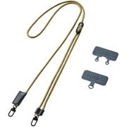P-STSDH2RKH [スマホ ショルダー ストラップ 約42～78cm カジュアルタイプ ストラップシート付 カーキ]