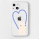 16823815i14 [iPhone 14用 ソフトクリアケース クマBLハート]