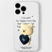 16823832i14P [iPhone 14 Pro用 ソフトクリアケース クマBKハート]