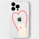 16823833i14P [iPhone 14 Pro用 ソフトクリアケース クマPKハート]