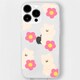 16823835i14P [iPhone 14 Pro用 ソフトクリアケース クマ花]