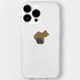 16823838i14P [iPhone 14 Pro用 ソフトクリアケース ブラウンベア]