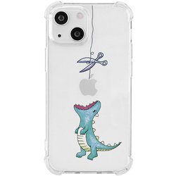 AK23491i14 [iPhone 14用 ソフトタフケース はらぺこザウルス グリーン]