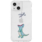 AK23491i14 [iPhone 14用 ソフトタフケース はらぺこザウルス グリーン]