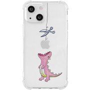 AK23492i14 [iPhone 14用 ソフトタフケース はらぺこザウルス ピンク]