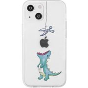 AK23497i14 [iPhone 14用 ソフトクリアケース はらぺこザウルス グリーン]