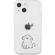 AK23510i14 [iPhone 14用 ソフトクリアケース ワンちゃんと虫]