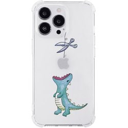 AK23525i14P [iPhone 14 Pro用 ソフトタフケース はらぺこザウルス グリーン]